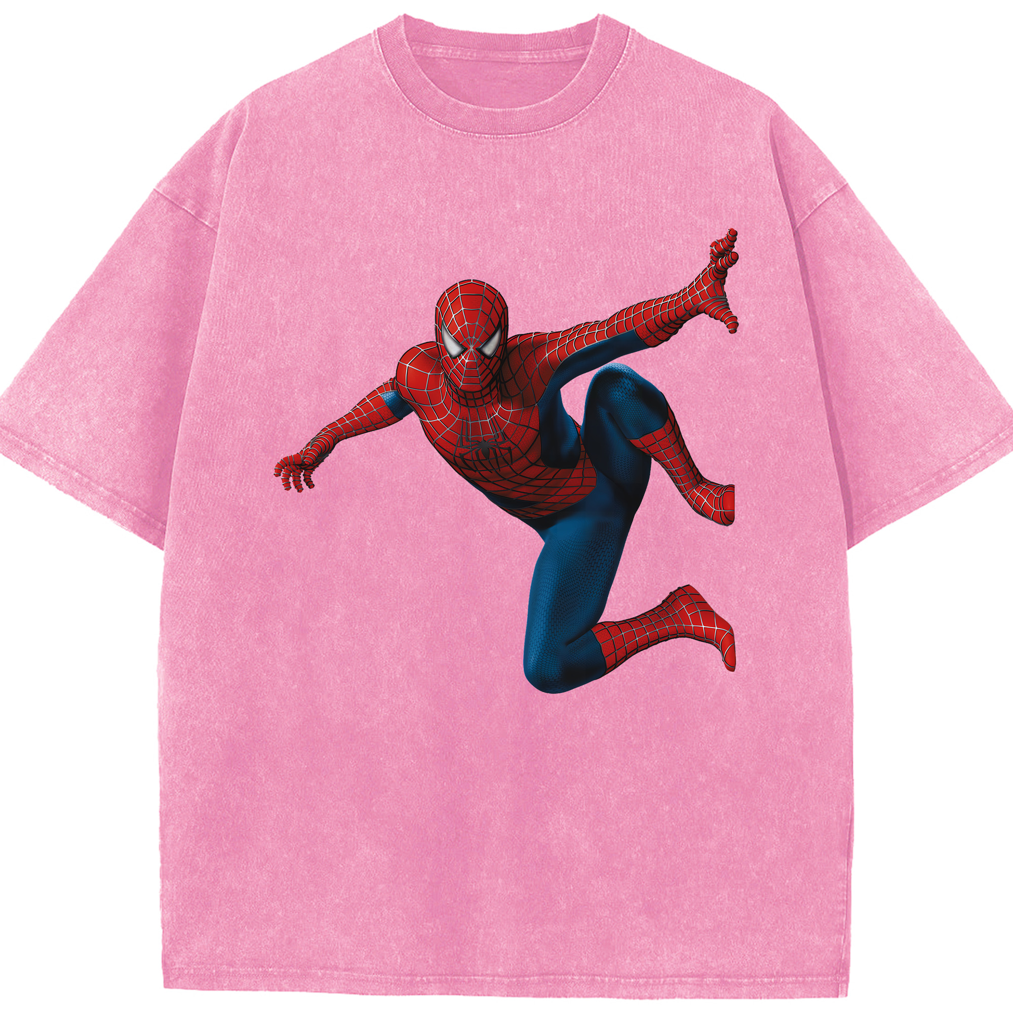 （画像用） Spider Man スパイダーマン 綿100% ヴィンテージ風 半袖Tシャツ（フロントプリント）